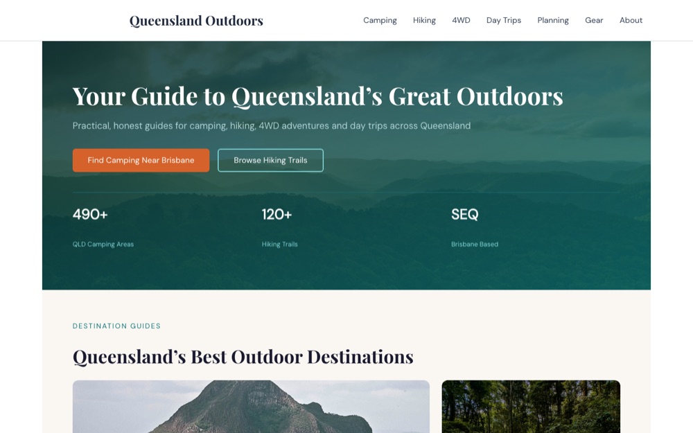Queensland Outdoors website
